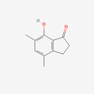 molecular formula C11H12O2 B8782738 7-hydroxy-4,6-dimethyl-2,3-dihydro-1h-inden-1-one CAS No. 84174-65-2