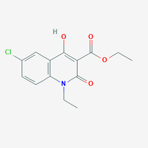 (3Z)-6-chloro-3-[ethoxy(hydroxy)methylidene]-1-ethylquinoline-2,4-dione