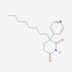 molecular formula C18H26N2O2 B008783 3-Octyl-3-pyridin-4-ylpiperidine-2,6-dione CAS No. 103284-48-6