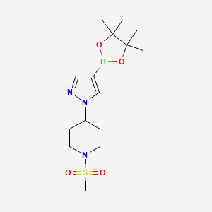 1-(methylsulfonyl)-4-(4-(4,4,5,5-tetramethyl-1,3,2-dioxaborolan-2-yl)-1H-pyrazol-1-yl)piperidine