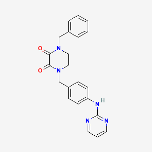2,3-Piperazinedione, 1-(phenylmethyl)-4-((4-(2-pyrimidinylamino)phenyl)methyl)-