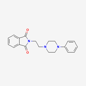 molecular formula C20H21N3O2 B8783086 2-[2-(4-Phenylpiperazin-1-yl)ethyl]isoindole-1,3-dione CAS No. 75000-24-7