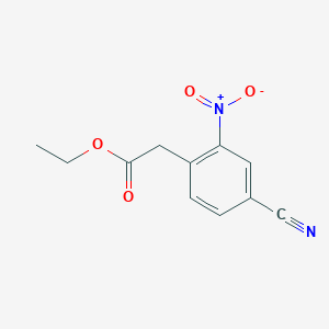 molecular formula C11H10N2O4 B8783152 Ethyl 4-Cyano-2-nitrophenylacetate 