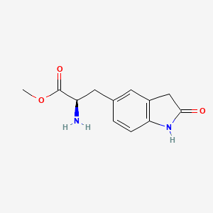 molecular formula C12H14N2O3 B8783309 Methyl (2R)-2-amino-3-(2-oxoindolin-5-yl)propanoate 