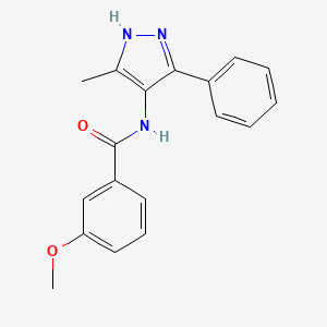 3-methoxy-N-(5-methyl-3-phenyl-1H-pyrazol-4-yl)benzamide