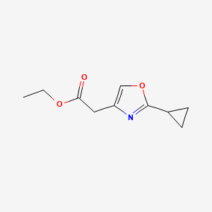 Ethyl 2-(2-cyclopropyloxazol-4-yl)acetate