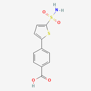 B8783366 4-(5-Aminosulfonylthiophen-2-YL)benzoic acid CAS No. 877758-90-2