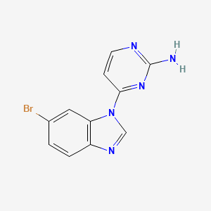 molecular formula C11H8BrN5 B8783434 4-(6-bromo-1H-benzo[d]imidazol-1-yl)pyrimidin-2-amine 