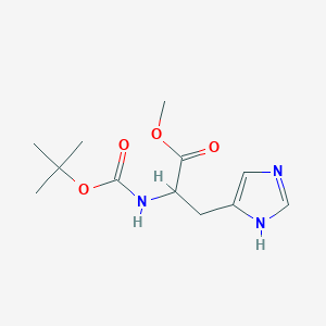 molecular formula C12H19N3O4 B8783466 methyl 3-(1H-imidazol-5-yl)-2-[(2-methylpropan-2-yl)oxycarbonylamino]propanoate 