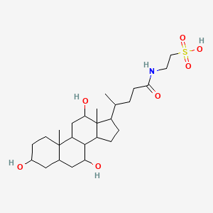 molecular formula C26H45NO7S B8783472 2-[4-(3,7,12-trihydroxy-10,13-dimethyl-2,3,4,5,6,7,8,9,11,12,14,15,16,17-tetradecahydro-1H-cyclopenta[a]phenanthren-17-yl)pentanoylamino]ethanesulfonic acid 