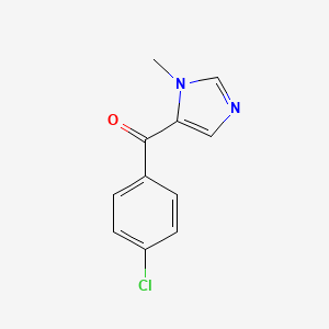 molecular formula C11H9ClN2O B8783500 (4-Chlorophenyl)(1-methyl-1H-imidazol-5-yl)methanone 