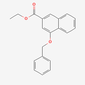 molecular formula C20H18O3 B8783517 Ethyl 4-(benzyloxy)-2-naphthoate 