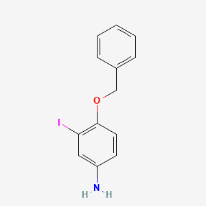 molecular formula C13H12INO B8783532 4-(BENZYLOXY)-3-IODOANILINE 