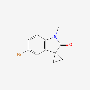 molecular formula C11H10BrNO B8783623 5'-Bromo-1'-methylspiro[cyclopropane-1,3'-indolin]-2'-one 