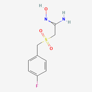 2-[(4-fluorophenyl)methylsulfonyl]-N'-hydroxyethanimidamide