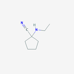 molecular formula C8H14N2 B8783804 1-(ethylamino)cyclopentanecarbonitrile CAS No. 22912-30-7
