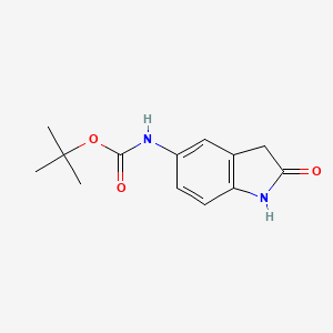molecular formula C13H16N2O3 B8784055 tert-Butyl (2-oxoindolin-5-yl)carbamate CAS No. 184021-62-3