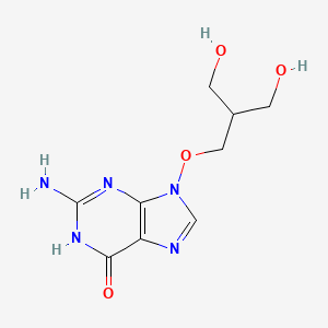 6H-Purin-6-one, 2-amino-1,9-dihydro-9-(3-hydroxy-2-(hydroxymethyl)propoxy)-