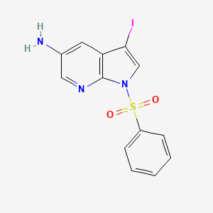 3-iodo-1-(phenylsulfonyl)-1H-pyrrolo[2,3-b]pyridin-5-amine