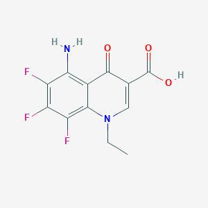 molecular formula C12H9F3N2O3 B8784075 1-Ethyl-5-amino-6,7,8-trifluoro-4-oxo-1,4-dihydro quinoline-3-carboxylic acid 