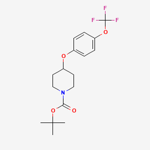 molecular formula C17H22F3NO4 B8784138 Tert-butyl 4-(4-(trifluoromethoxy)phenoxy)piperidine-1-carboxylate CAS No. 287952-66-3