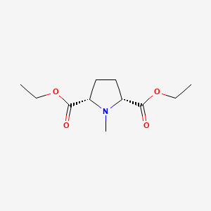 molecular formula C11H19NO4 B8784170 Diethyl cis-1-methylpyrrolidine-2,5-dicarboxylate CAS No. 52321-02-5