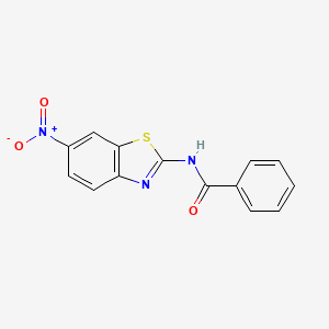 molecular formula C14H9N3O3S B8784175 N-(6-nitro-1,3-benzothiazol-2-yl)benzamide 