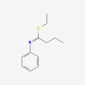 molecular formula C12H17NS B8784178 ethyl N-phenylbutanimidothioate CAS No. 19255-90-4