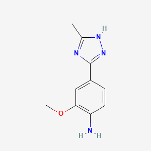 2-Methoxy-4-(5-methyl-1H-1,2,4-triazol-3-yl)aniline