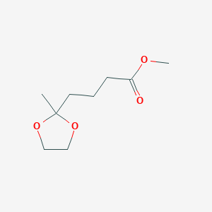 molecular formula C9H16O4 B8784213 Methyl 4-(2-methyl-1,3-dioxolan-2-yl)butanoate CAS No. 29310-39-2