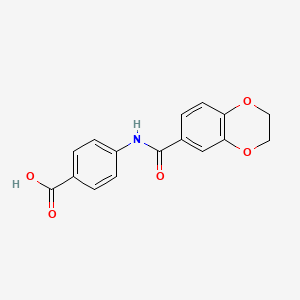 4-[(2,3-Dihydro-1,4-benzodioxin-6-ylcarbonyl)amino]benzoic acid