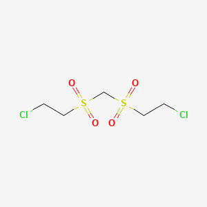molecular formula C5H10Cl2O4S2 B8784368 1-chloro-2-(2-chloroethylsulfonylmethylsulfonyl)ethane CAS No. 41123-59-5