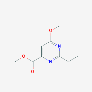 molecular formula C9H12N2O3 B8784439 Methyl 2-ethyl-6-methoxypyrimidine-4-carboxylate 