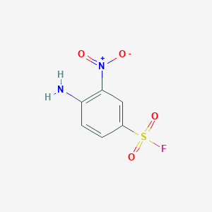 molecular formula C6H5FN2O4S B8784648 4-Amino-3-nitrobenzene-1-sulfonyl fluoride CAS No. 367-87-3