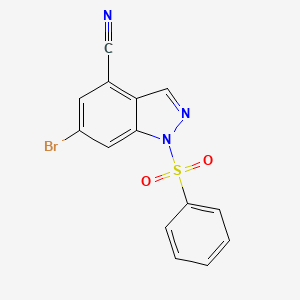 6-Bromo-1-(phenylsulfonyl)-1H-indazole-4-carbonitrile