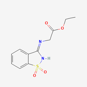 molecular formula C11H12N2O4S B8784926 ethyl N-(1,1-dioxido-1,2-benzothiazol-3-yl)glycinate 