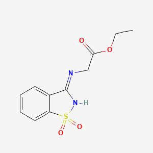ethyl N-(1,1-dioxido-1,2-benzothiazol-3-yl)glycinate