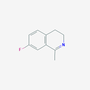 molecular formula C10H10FN B8784943 7-Fluoro-1-methyl-3,4-dihydroisoquinoline 