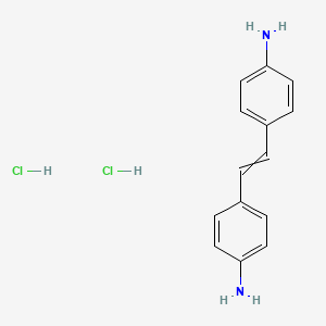 molecular formula C14H16Cl2N2 B8784958 4-[2-(4-Aminophenyl)ethenyl]aniline;dihydrochloride 
