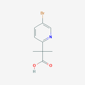 molecular formula C9H10BrNO2 B8784999 2-(5-Bromopyridin-2-YL)-2-methylpropanoic acid 