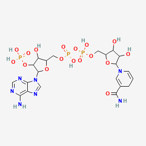 molecular formula C21H30N7O17P3 B8785015 25 MG ?-NICOTINAMIDE ADENINE DINUCLEOTIDEPHOSPHATE REDUCED.NA4-SALT AN.GR. 