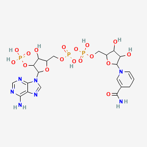 molecular formula C21H30N7O17P3 B8785015 Dihydro-nicotinamide-adenine-dinucleotide phosphate 
