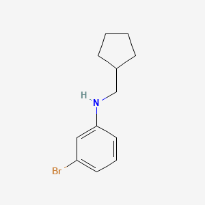 molecular formula C12H16BrN B8785038 3-Bromo-N-(cyclopentylmethyl)aniline CAS No. 919800-36-5