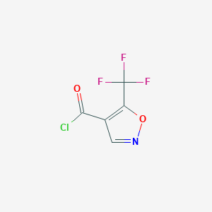 molecular formula C5HClF3NO2 B8785041 5-(Trifluoromethyl)isoxazole-4-carbonyl chloride CAS No. 75706-01-3