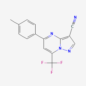 5-(4-Methylphenyl)-7-(trifluoromethyl)pyrazolo[1,5-a]pyrimidine-3-carbonitrile
