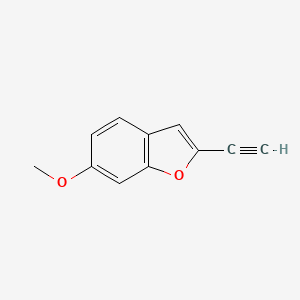 molecular formula C11H8O2 B8785218 2-Ethynyl-6-methoxybenzofuran 