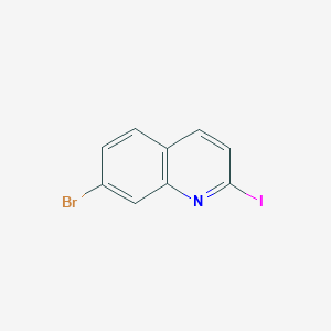 molecular formula C9H5BrIN B8785261 7-Bromo-2-iodoquinoline 