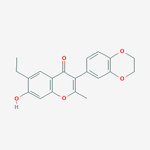 molecular formula C20H18O5 B8785277 3-(2,3-Dihydro-benzo[1,4]dioxin-6-yl)-6-ethyl-7-hydroxy-2-methyl-chromen-4-one 