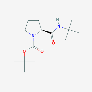 molecular formula C14H26N2O3 B8785337 tert-butyl (2S)-2-[(tert-butylamino)carbonyl]tetrahydro-1H-pyrrole-1-carboxylate 