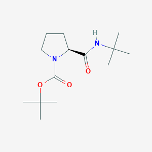 molecular formula C14H26N2O3 B8785337 tert-butyl (2S)-2-(tert-butylcarbamoyl)pyrrolidine-1-carboxylate 